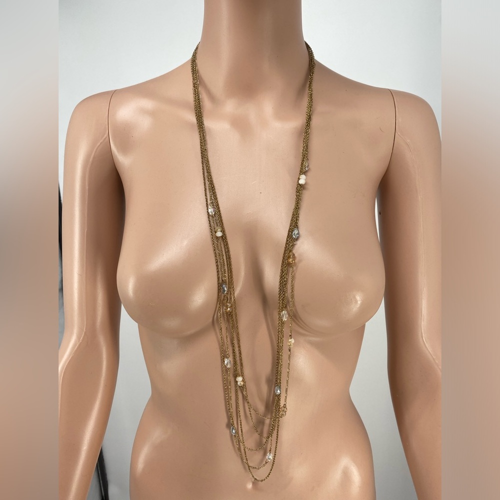 Elegant Gold Multi-Layer Necklace